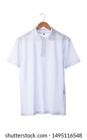 Polo Shirt For Printing On A Hanger And On A White Background.
