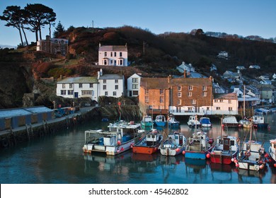 Polperro A Small Fishing Port On The Cornwall Coast