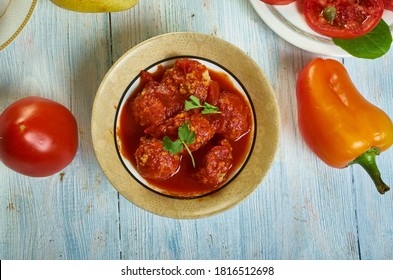 Polpette Al Sugoitalian Meatballs Sicilian Cuisine Stock Photo (Edit ...