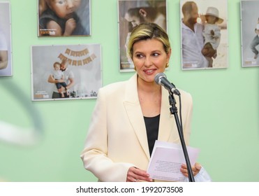 POLTAVA, UKRAINE - JUNE 16, 2021: First Lady Of Ukraine Olena Zelenska