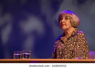 POLTAVA, UKRAINE - JUNE, 7 2019: Ukrainian-Soviet Actress Ada Rogovtseva During The Conduct Meridian Poltava Festival Of Poets At The City House Of Culture