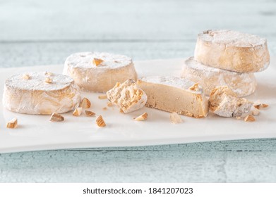 Polvoron - Spanish Almond Shortbread Close Up