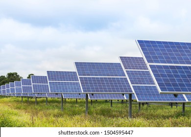 Poly Crystalline Silicon Solar Cells Or Photovoltaics Cell In Solar Plant Station Convert Light Energy From The Sun Into Electricity Alternative Renewable Energy Efficiency From The Sun