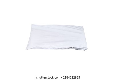 Poly Mailer Bag For Delivery Parcel Shipping Packaging Closed Isolated On White Background , Clipping Path