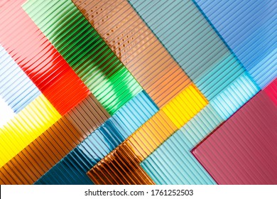 Polycarbonate plastic sheets panels image. PC hollow sheet for translucent roofing. Many colors