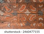 polychrome roof panel, Mudejar domestic architecture, from between the 14th and 15th centuries. Archeological Museum. Úbeda, Jaén province, Andalusia, Spain