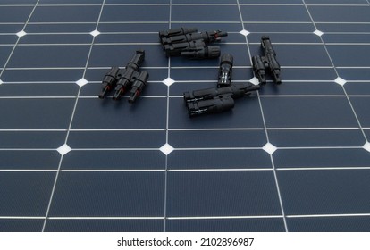 Polycrystalline Flexible Solar Panel And Connectors For Its Connection.