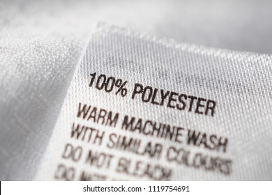 Polyester fabric Clothing label with laundry instructions
