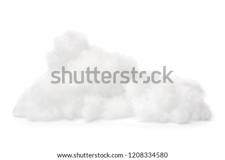Polyester Hollow Fiber on white background