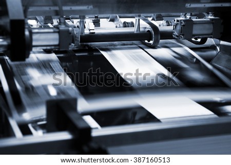 polygraphic process in a modern printing house Stock photo © 