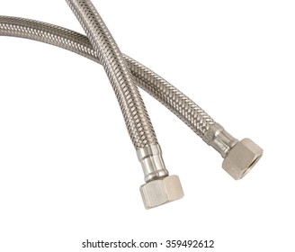polymer braid hose on a white background