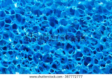 polymeric material with a foam structure