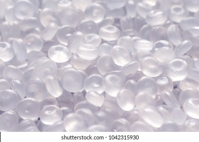 Polypropylene granule close-up background texture. - Shutterstock ID 1042315930