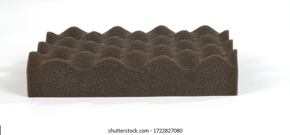 polyurethane black foam isolated on white background