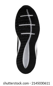 The Polyurethane Sole Of The Shoe Is Black With White Stripes.