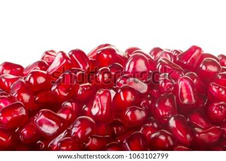 pomegranate background with copyspce