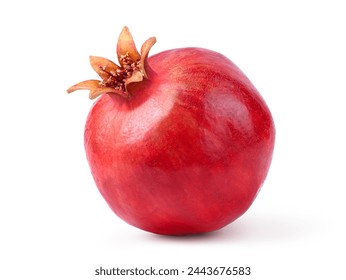 Pomegranate fruit isolated on white background. Clipping path.