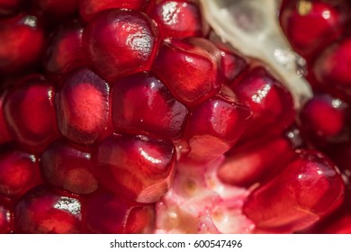 pomegranate inside details - Shutterstock ID 600547496