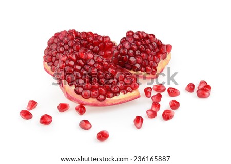 Pomegranate isolated