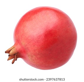 pomegranate isolated, pomegranate macro studio photo, transparent PNG, PNG format