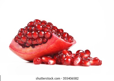 Pomegranate Isolated On White