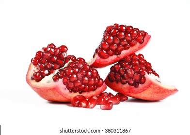 Pomegranate Isolated On White