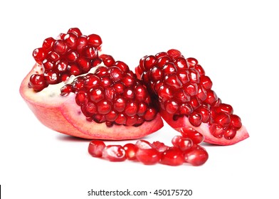 Pomegranate Isolated On White