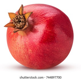 Pomegranate isolated on white background. Clipping Path. Full depth of field. - Shutterstock ID 744897700