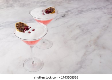 Pomegranate Martini With Dry Lemon 