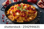 Pomegranate Paella: Unique paella featuring the vibrant and tangy flavors of pomegranate, creating a delightful dish