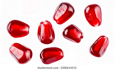 Pomegranate seeds isolated on white background. Clipping path. - Powered by Shutterstock