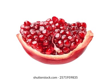 Pomegranate seeds isolated on white background. Clipping path.