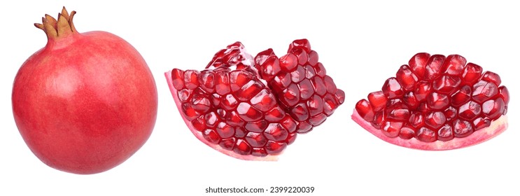 pomegranate seeds, pomegranate and seeds isolated, transparent PNG, PNG format, collection