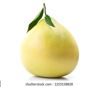 Pomelo fruit on white background - Shutterstock ID 1253158828