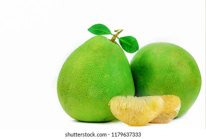 Pomelo Pulp Without Seeds Isolated On White Background. Thailand Pomelo Fruit. Natural Source Of Vitamin C And Potassium. Healthy Food For Slow Down Aging. Food Drug Interactions. Citrus Fruit. 