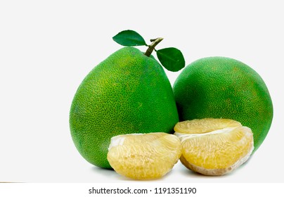 Pomelo Pulp Without Seeds Isolated On White Background. Thailand Pomelo Fruit. Natural Source Of Vitamin C And Potassium. Healthy Food For Slow Down Aging. Food Drug Interactions. Citrus Fruit. 