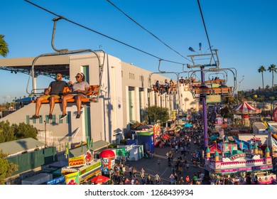 Pomona, CA: September 9, 2018: The LA County Fair is one of the largest county fairs in the United States.  Over a million people visit the LA County Fair each year.