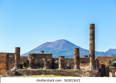 Pompeii City  Destroyed  In 79BC By The Eruption Of Mount Vesuvius