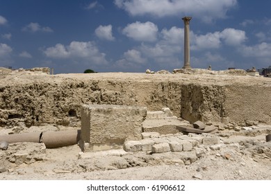 Pompey's Pillar In Alexandria