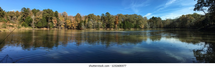 Pond In Fall In Oxford Mississippi