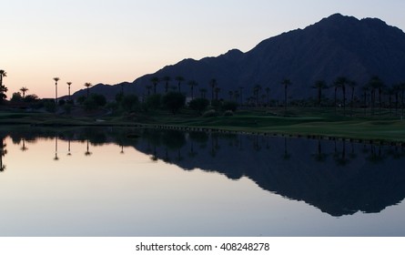 Pond And Golf Course In La Quinta, California 