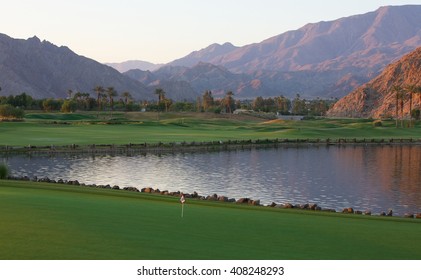 Pond And Golf Course In La Quinta, California 