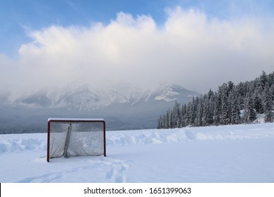 Pond Hockey On A Lake 