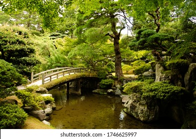 Pond In A Japanese Garden
