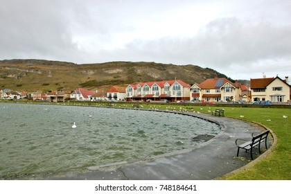 A Pond In Llandudno In North Wales In Winter