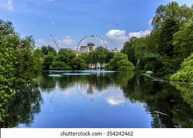 The Pond In London Park. London, UK.