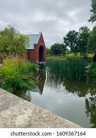 pond on a cloudy day