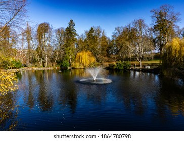 Pond At Wright Park In Tacoma.