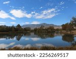 Ponds at Dead Horse State Park, Cottonwood Arizona with Reflection of Mountain, Trees and Sky