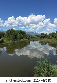 Ponds And Marsh Of Fountain Creek Nature Center Colorado